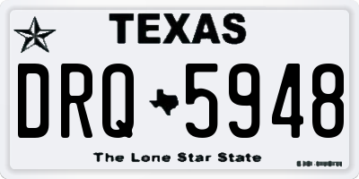 TX license plate DRQ5948