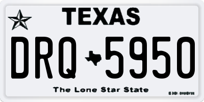 TX license plate DRQ5950
