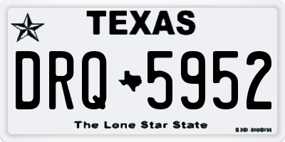 TX license plate DRQ5952