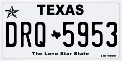 TX license plate DRQ5953