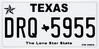 TX license plate DRQ5955