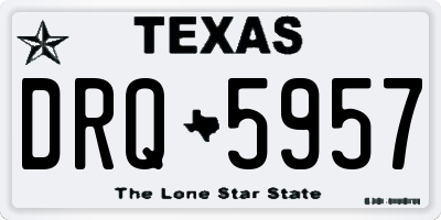 TX license plate DRQ5957