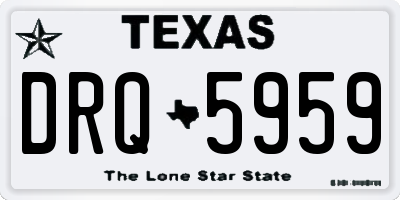 TX license plate DRQ5959