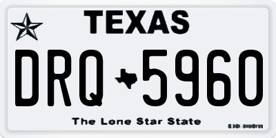 TX license plate DRQ5960