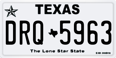 TX license plate DRQ5963