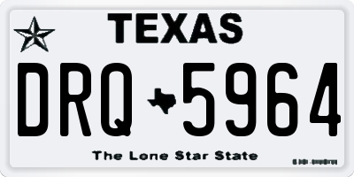 TX license plate DRQ5964