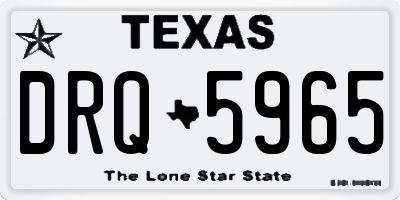 TX license plate DRQ5965