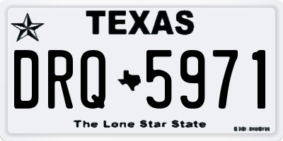 TX license plate DRQ5971
