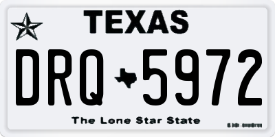 TX license plate DRQ5972