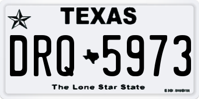 TX license plate DRQ5973