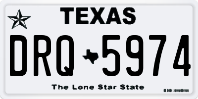 TX license plate DRQ5974