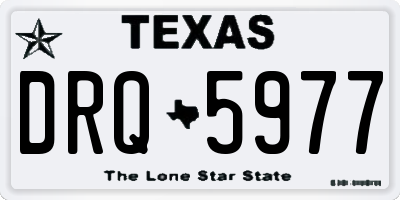 TX license plate DRQ5977