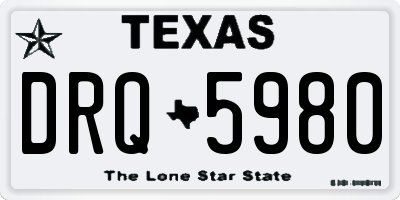 TX license plate DRQ5980