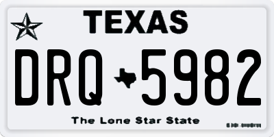 TX license plate DRQ5982