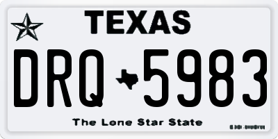 TX license plate DRQ5983