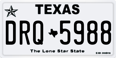 TX license plate DRQ5988