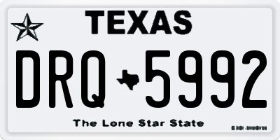 TX license plate DRQ5992