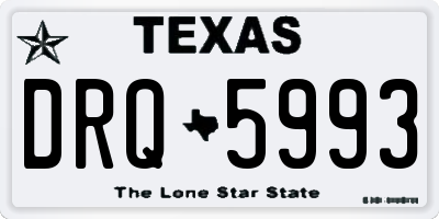 TX license plate DRQ5993
