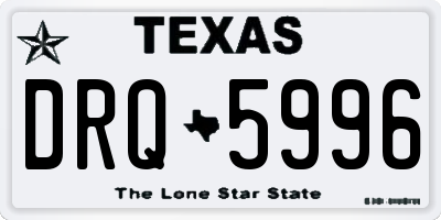 TX license plate DRQ5996