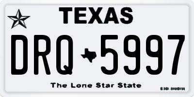 TX license plate DRQ5997
