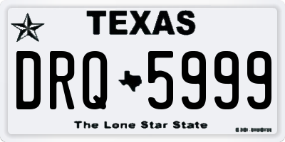 TX license plate DRQ5999