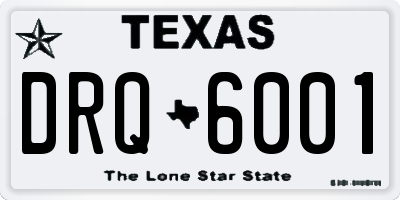 TX license plate DRQ6001