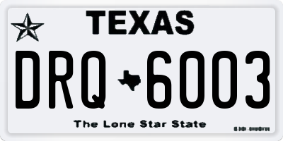 TX license plate DRQ6003