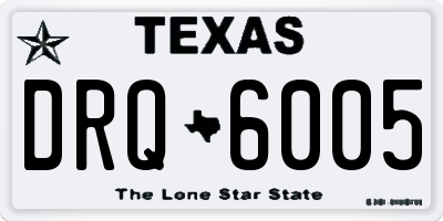 TX license plate DRQ6005