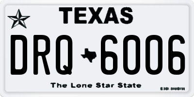 TX license plate DRQ6006
