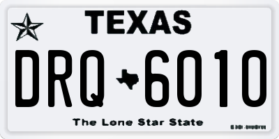 TX license plate DRQ6010