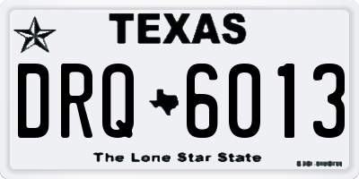 TX license plate DRQ6013