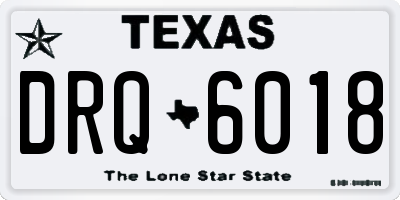 TX license plate DRQ6018