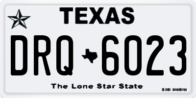 TX license plate DRQ6023