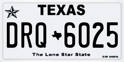 TX license plate DRQ6025