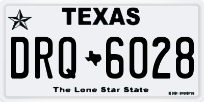 TX license plate DRQ6028