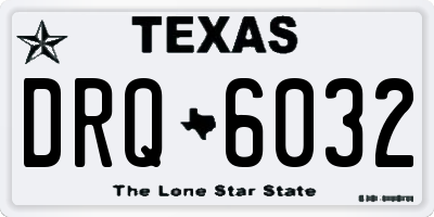 TX license plate DRQ6032