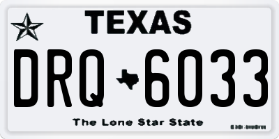 TX license plate DRQ6033