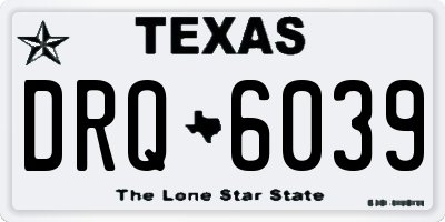 TX license plate DRQ6039