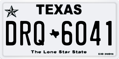 TX license plate DRQ6041