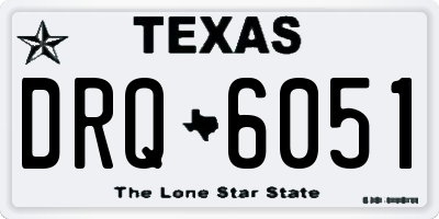 TX license plate DRQ6051