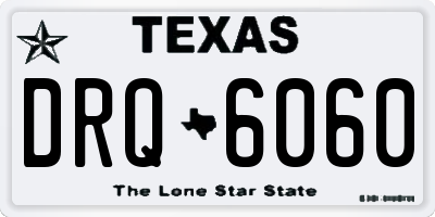 TX license plate DRQ6060