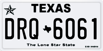 TX license plate DRQ6061