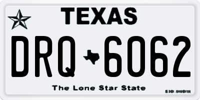 TX license plate DRQ6062