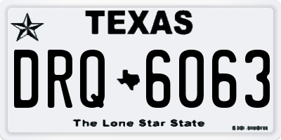 TX license plate DRQ6063