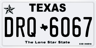 TX license plate DRQ6067