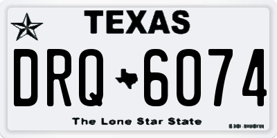 TX license plate DRQ6074