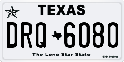 TX license plate DRQ6080