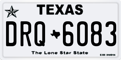 TX license plate DRQ6083