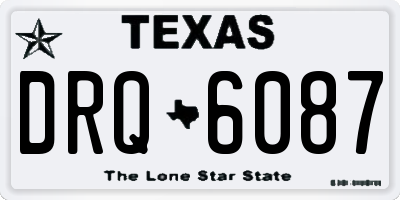 TX license plate DRQ6087