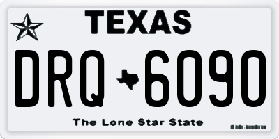 TX license plate DRQ6090